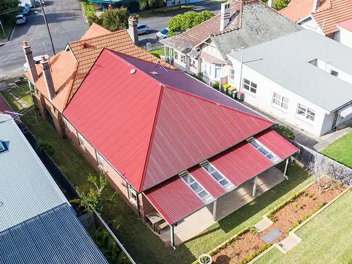 Drone Overhead View of Home Extension