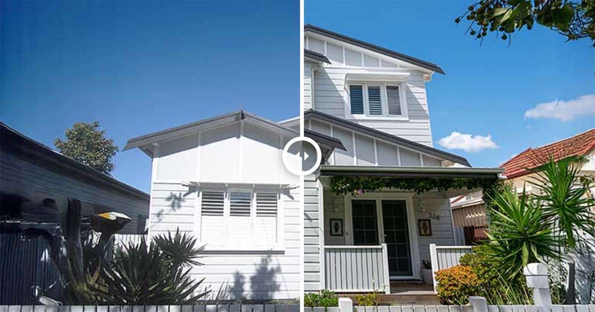 Before/After combined of a Home Addition in the Sydney suburb of Ramsgate using Addbuild's Classic Design Series