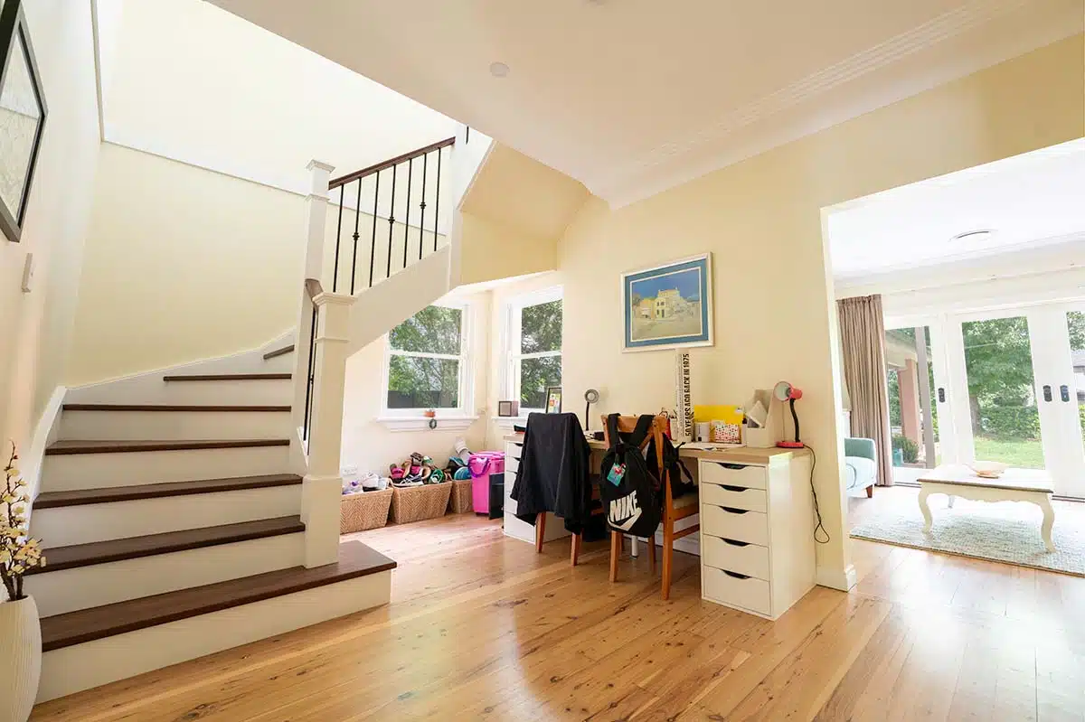 Stairwell Leading to a new Home Addition in Sydney Suburb of South Turramurra