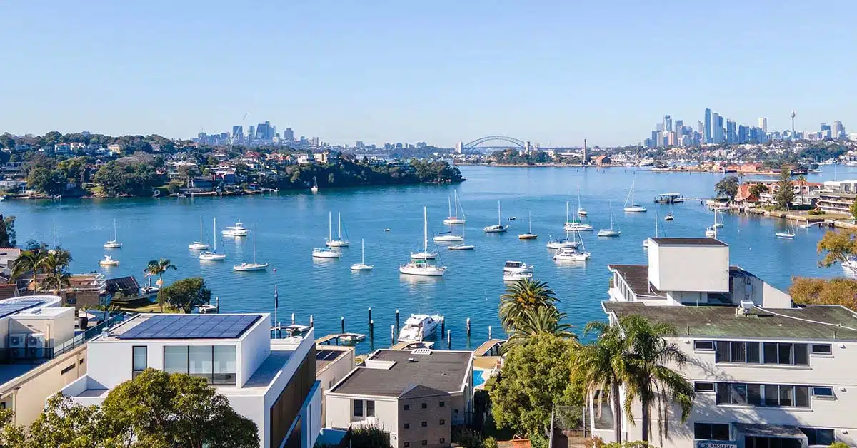 Sydney Inner West, views from a home addition over the Harbour