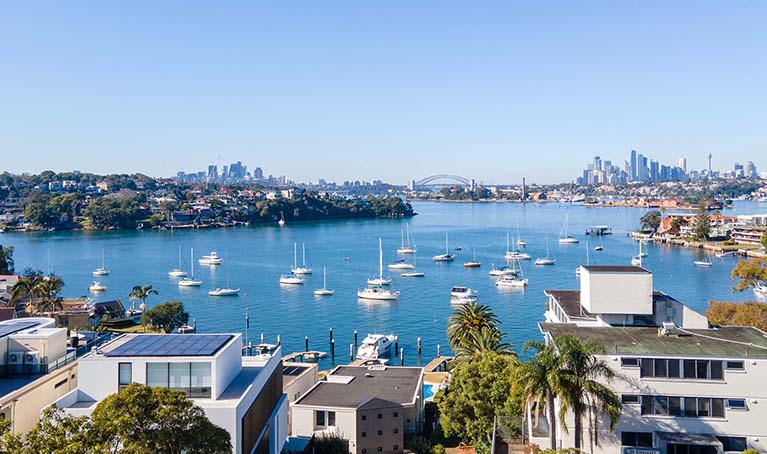 Sydney Inner West, views from a home addition over the Harbour
