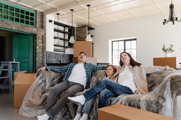 Homeowner looking exhausted after finishing their renovations